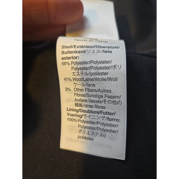 J. Crew Houndstooth Wool Blend Lined Classic Mock Neck Coat Size 10 - Picture 13 of 14